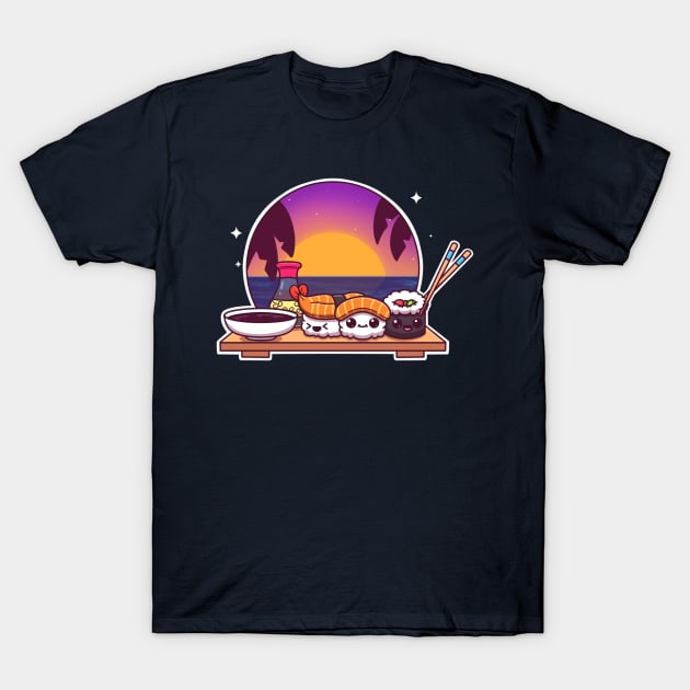 Sushi And Sunshine T-Shirt by TheMaskedTooner